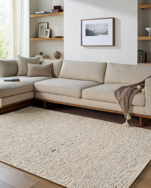 Livabliss Passion Collection Hand Tufted Wool Area Rug for Living Room or Primary Bedroom Cream, Ivory 2' x 3' PAN2302-23