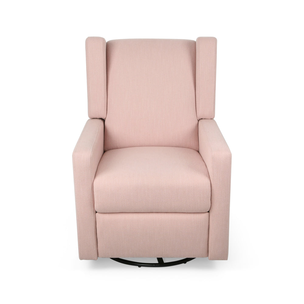 English Elm Christopher Knight Home® - Swivel Recliner Pushback Chair with Lever & Wingback Design, Space-Saving Swivel Recliner for Living Room Blush 67547.00