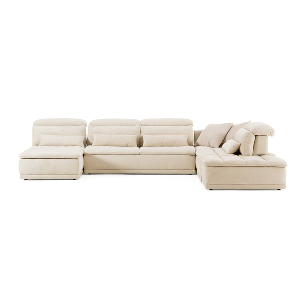 Vig Furniture David Ferrari Panorama - Luxurious Italian Beige Modular Sectional Sofa For Modern Living Spaces Beige  Vgft-panorama-bge
