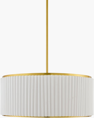 Surya Palato 25" Mid-century Modern Chandelier – Elegant Iron Lighting Fixture For Stylish Home Decor Fixture, Metallic ,Brass,Cord, Translucent Iron Pao-005