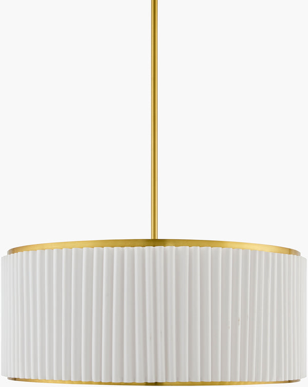 Surya Palato 25" Mid-century Modern Chandelier – Elegant Iron Lighting Fixture For Stylish Home Decor Fixture, Metallic ,Brass,Cord, Translucent Iron Pao-005