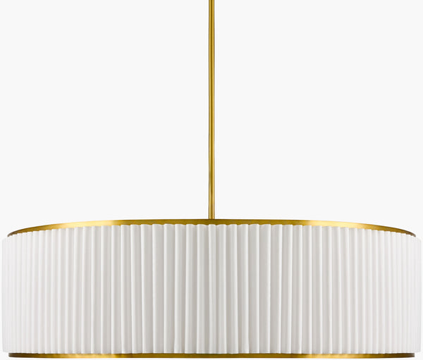 Surya Palato 25" Mid-century Modern Chandelier – Elegant Iron Lighting Fixture For Stylish Home Decor Fixture, Metallic ,Brass,Cord, Translucent Iron Pao-007