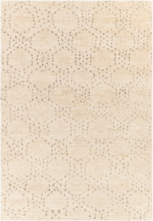 Surya Pampa Hand-knotted 2' X 3' Modern Wool & Polyester Rug - Soft, Durable, Stylish Home Décor Piece Cream Wool,Polyester Pap1000-23