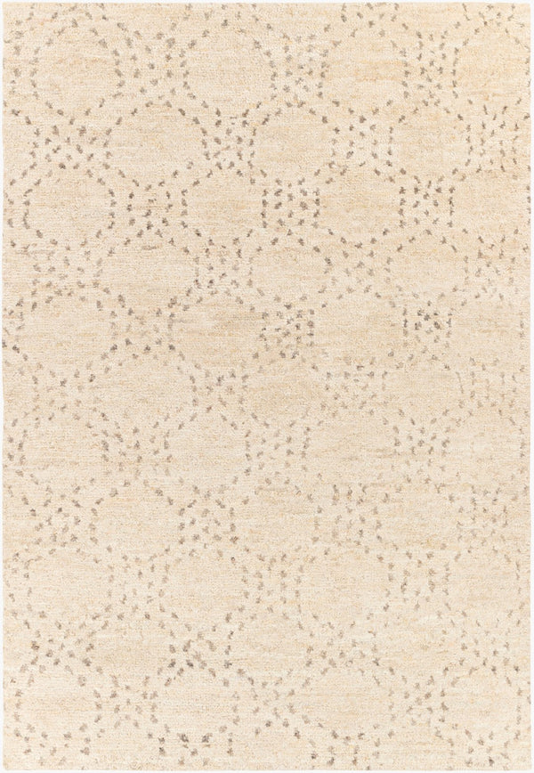 Surya Pampa Hand-knotted 2' X 3' Modern Wool & Polyester Rug - Soft, Durable, Stylish Home Décor Piece Cream Wool,Polyester Pap1000-23