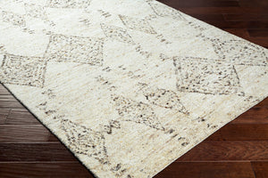 Surya Pampa Hand-knotted 2' X 3' Modern Wool & Polyester Rug - Soft, Durable, Stylish Home Décor Piece Cream Wool,Polyester Pap1001-23