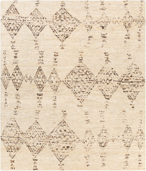 Pampa PAP-1001 8' x 10' Handmade Rug PAP1001-810  Cream, Ivory, Dark Brown, Charcoal, Brown, Black Surya