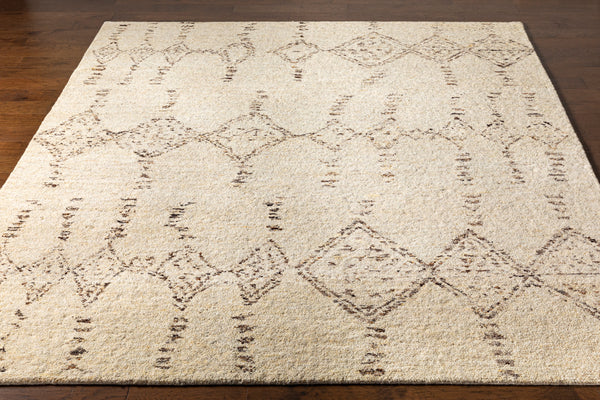 Pampa PAP-1001 8' x 10' Handmade Rug PAP1001-810  Cream, Ivory, Dark Brown, Charcoal, Brown, Black Surya