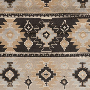 Livabliss Paramount Southwestern Geometric Runner Rug Polypropylene Warm Earth Tones Hallway Gray, Charcoal 8'10" x 12'10" PAR1046-810129