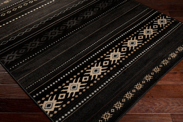 Livabliss Paramount Modern Rustic Polypropylene Runner Rug for Hallways and Entryways Black, Charcoal 8'10" x 12'10" PAR1047-810129