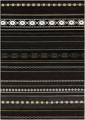 Livabliss Paramount Modern Rustic Polypropylene Runner Rug for Hallways and Entryways Black, Charcoal 7'10" x 11'2" PAR1047-79112