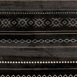 Livabliss Paramount Modern Rustic Polypropylene Runner Rug for Hallways and Entryways Black, Charcoal 8'10" x 12'10" PAR1047-810129