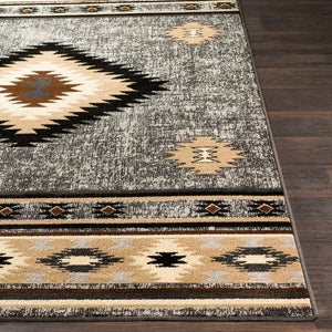 Livabliss Paramount Southwestern Geometric Runner Rug Polypropylene Pile Entryway Hallway Accent Charcoal, Gray 8'10" x 12'10" PAR1094-810129