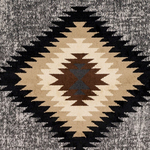Livabliss Paramount Southwestern Geometric Runner Rug Polypropylene Pile Entryway Hallway Accent Charcoal, Gray 8'10" x 12'10" PAR1094-810129