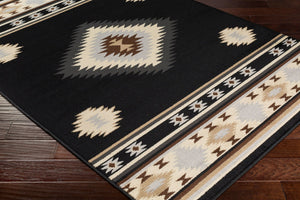 Livabliss Paramount Rustic Farmhouse Polypropylene Runner Rug for Hallways and Entryways Black, Charcoal 2'2" x 7'7" PAR1095-2276