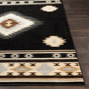 Livabliss Paramount Rustic Farmhouse Polypropylene Runner Rug for Hallways and Entryways Black, Charcoal 2'2" x 7'7" PAR1095-2276