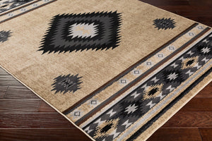 Livabliss Paramount Rustic Polypropylene Runner Rug for Hallways Entryways and High Traffic Areas Black, Charcoal 8'10" x 12'10" PAR1096-810129