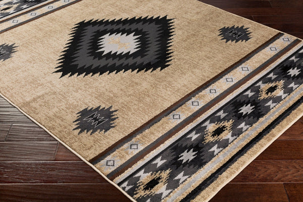 Livabliss Paramount Rustic Polypropylene Runner Rug for Hallways Entryways and High Traffic Areas Black, Charcoal 8'10" x 12'10" PAR1096-810129