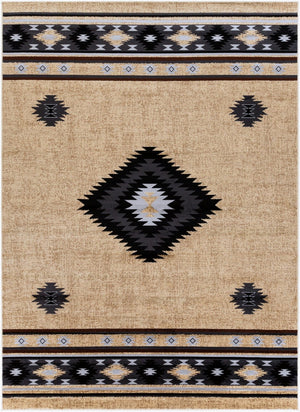 Livabliss Paramount Rustic Polypropylene Runner Rug for Hallways Entryways and High Traffic Areas Black, Charcoal 7'10" x 11'2" PAR1096-79112