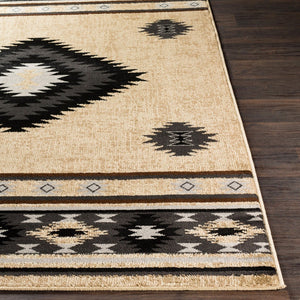 Livabliss Paramount Rustic Polypropylene Runner Rug for Hallways Entryways and High Traffic Areas Black, Charcoal 8'10" x 12'10" PAR1096-810129