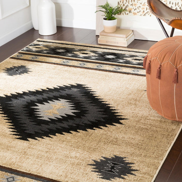 Livabliss Paramount Rustic Polypropylene Runner Rug for Hallways Entryways and High Traffic Areas Black, Charcoal 2'2" x 7'7" PAR1096-2276