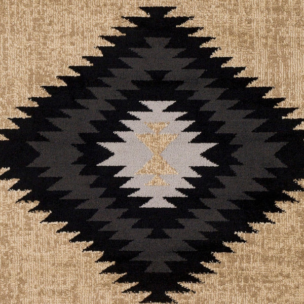 Livabliss Paramount Rustic Polypropylene Runner Rug for Hallways Entryways and High Traffic Areas Black, Charcoal 8'10" x 12'10" PAR1096-810129