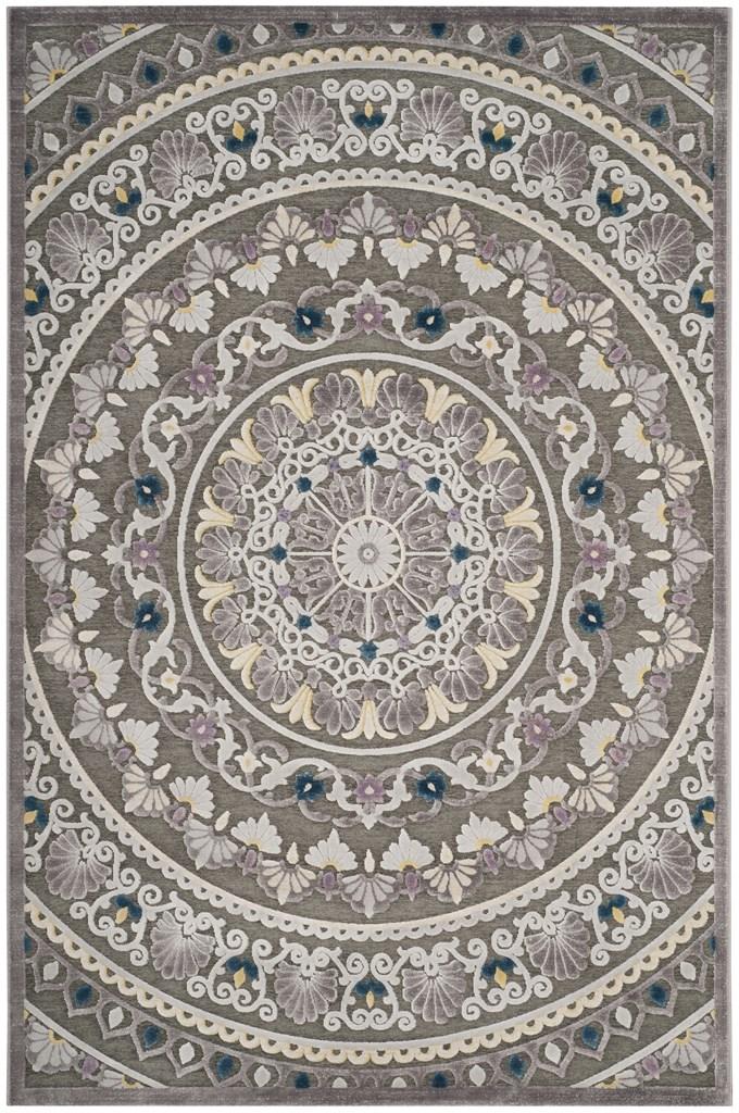 Safavieh Paradise 644 Power Loomed  Rug Grey / Light Grey PAR644B-5
