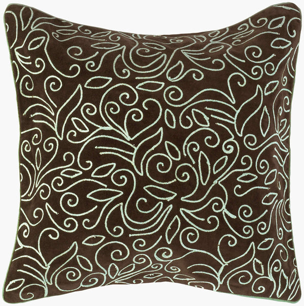Surya Decorative Velvet Accent Pillows 18"L X 18"W - Luxurious Cotton & Rayon, Stylish Home Decor  Cotton,Rayon Part66-1818p