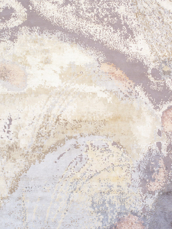 Pasargad Modern Collection Hand-knotted Silk & Wool Abstract Rug - Elegant Design For Sophisticated Homes   Pas-07 10x14