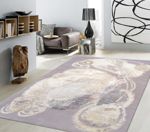 Pasargad Modern Collection Hand-knotted Silk & Wool Abstract Rug - Elegant Design For Sophisticated Homes   Pas-07 10x14