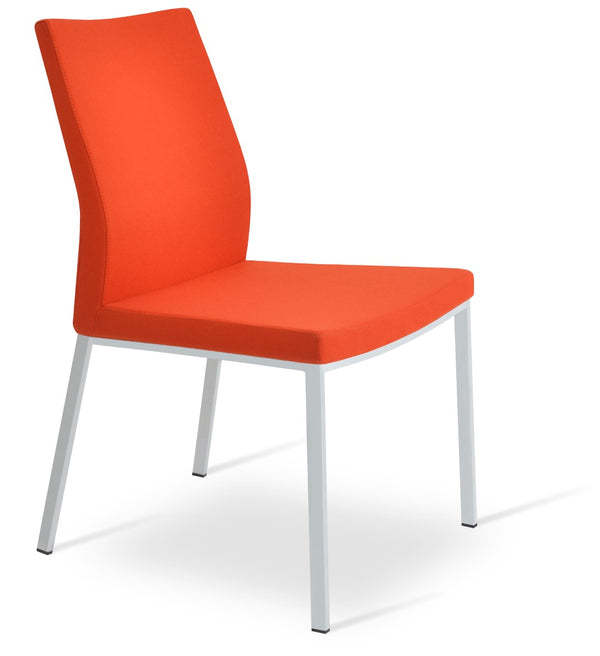 Soho Concept Pasha Metal Dining Chair With Fire-resistant Upholstery - Stylish Chrome Base, Light Grey Design Chrome,Orange  Soho-concept-dining-chair-04708