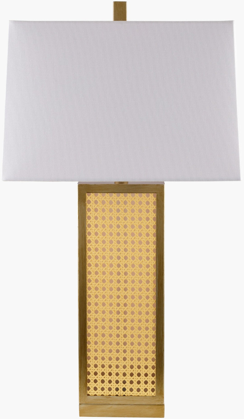 Livabliss Palta Woven Rattan Linen Table Lamp Organic Textural Accent for Bohemian Coastal Decor PAT-001