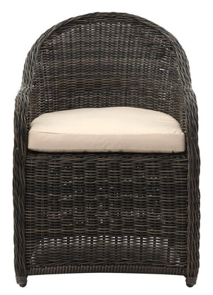 Safavieh Newton Wicker Arm Chair With Cushion Grey/Beige PAT2509A