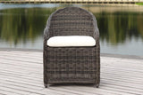 Safavieh Newton Wicker Arm Chair With Cushion Grey/Beige PAT2509A