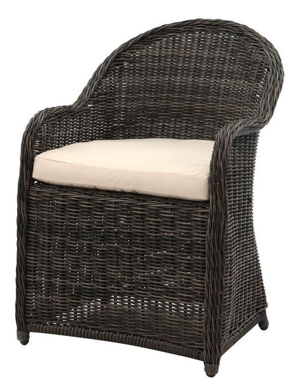 Safavieh Newton Wicker Arm Chair With Cushion Grey/Beige PAT2509A