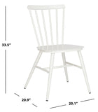 Safavieh Chester Side Chair - Set of 2 Matte White PAT3000A-SET2