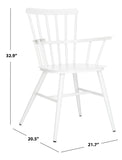 Safavieh Clifton Arm Chair - Set of 2 Matte White PAT3001A-SET2