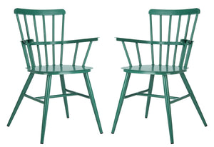 Safavieh Clifton Arm Chair - Set of 2 Matte Olive Green PAT3001E-SET2