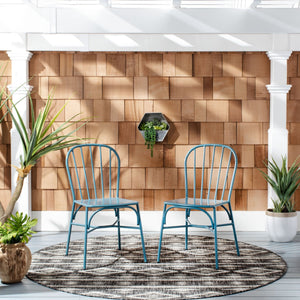 Safavieh Everleigh Side Chair - Set of 2 Matte Navy Blue PAT3002C-SET2