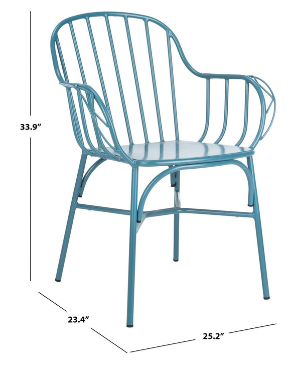 Safavieh Tucker Arm Chair - Set of 2 Matte Navy Blue PAT3003C-SET2