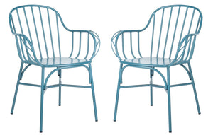 Safavieh Tucker Arm Chair - Set of 2 Matte Navy Blue PAT3003C-SET2