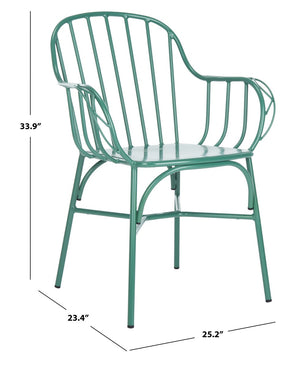 Safavieh Tucker Arm Chair - Set of 2 Matte Olive Green PAT3003E-SET2