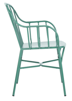 Safavieh Tucker Arm Chair - Set of 2 Matte Olive Green PAT3003E-SET2