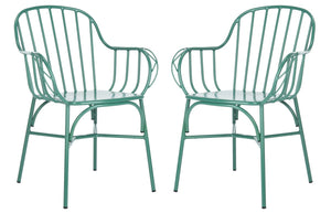 Safavieh Tucker Arm Chair - Set of 2 Matte Olive Green PAT3003E-SET2