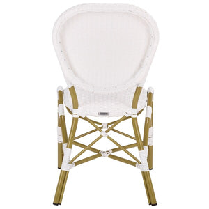 Lisbeth French Bistro Side Chair Set - Chic Navy and White Design for Cozy Indoor and Outdoor Spaces