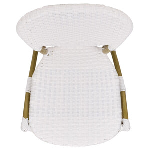 Lisbeth French Bistro Side Chair Set - Chic Navy and White Design for Cozy Indoor and Outdoor Spaces