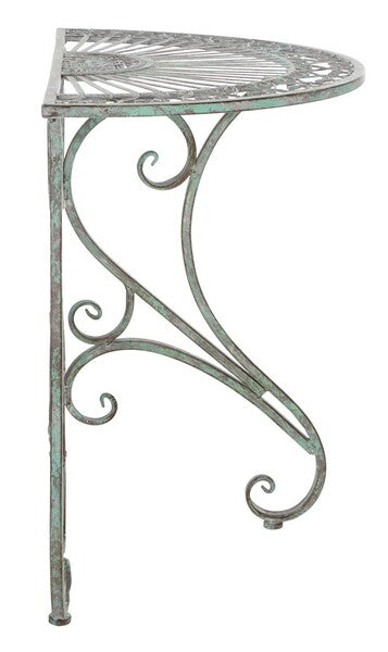 Annalise Victorian Charm Half-Round Accent Table for Porch, Patio, or Entryway - Elegant Design