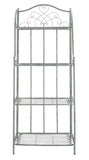 Safavieh Amaris Wrought Iron  4 Tier Outdoor Bakers Rack Antique Green PAT5014D