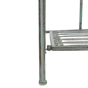 Safavieh Amaris Wrought Iron  4 Tier Outdoor Bakers Rack Antique Green PAT5014D