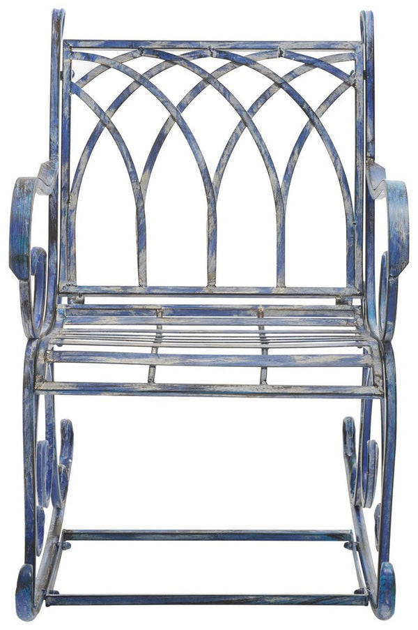 Safavieh Medrano Rocking Chair XII23 Mossy Blue Iron PAT5030C