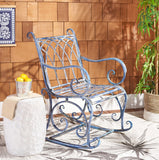 Safavieh Medrano Rocking Chair XII23 Mossy Blue Iron PAT5030C